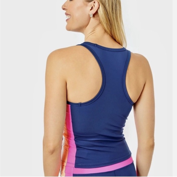 LILLY PULITZER VANTI BRA TANK UPF 50+ OYSTER BAY NAVY XS - Picture 3 of 11